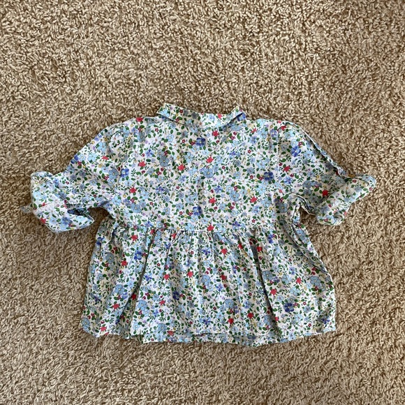 NWT Zara Baby Floral Button-Up Blouse Top - Easter Dress size 6-9 mo - Picture 6 of 9